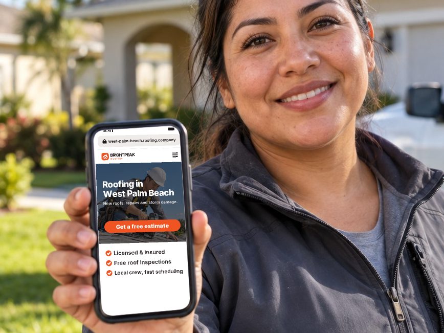 west-palm-beach.roofing.company open in a phone browser